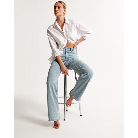 Abercrombie & Fitch Curve Love High Rise 90s Relaxed Jean - 25 - Picture 8 of 8